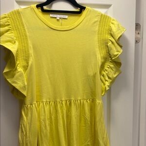 Yellow Ruffled Womens Dress